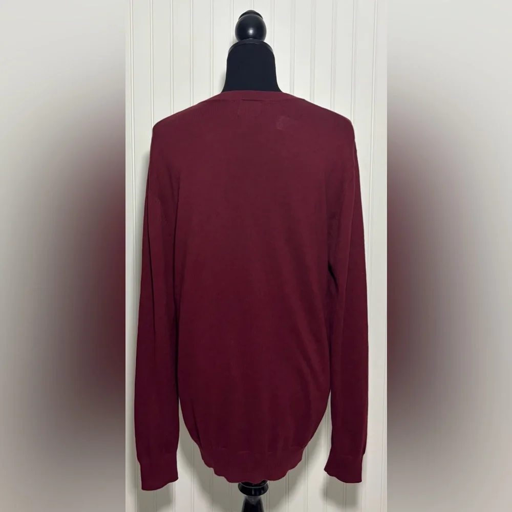 Old Navy Burgundy V Neck Sweater Lightweight Men’s Size Large Cotton New W Tags